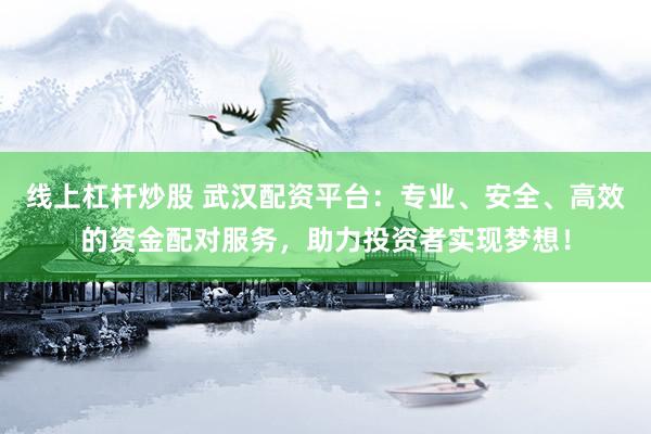 线上杠杆炒股 武汉配资平台：专业、安全、高效的资金配对服务，助力投资者实现梦想！